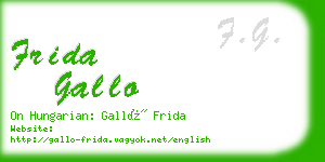 frida gallo business card